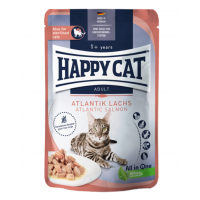 Happy Cat Culinary Adult Salmon (кусочки в соусе для взрослых и стерилизованных кошек с лососем)  Happy Cat Culinary Adult Salmon (кусочки в соусе для взрослых и стерилизованных кошек с лососем)