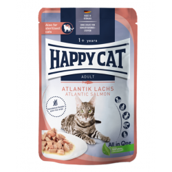 Happy Cat Culinary Adult Salmon (кусочки в соусе для взрослых и стерилизованных кошек с лососем)  Happy Cat Culinary Adult Salmon (кусочки в соусе для взрослых и стерилизованных кошек с лососем)
