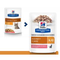 Hill's Prescription Diet k/d Kidney Care (влажный корм для взрослых кошек при заболеваниях почек и сердца со вкусом лосося) 85г х 12шт Hill's Prescription Diet k/d Kidney Care (влажный корм для взрослых кошек при заболеваниях почек и сердца со вкусом лосося) 85г х 12шт