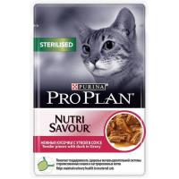 Pro Plan NutriSavour STERILISED (влажный корм для стерилизованных кошек с уткой в соусе) 85г х 26шт Pro Plan NutriSavour STERILISED (влажный корм для стерилизованных кошек с уткой в соусе) 85г х 26шт