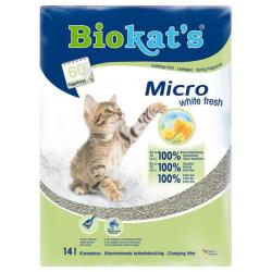 Наполнитель для кошачьего туалета мелкий  Biokat’s Micro White Fresh (со свежим ароматом лугов и трав) Наполнитель для кошачьего туалета мелкий  Biokat’s Micro White Fresh (со свежим ароматом лугов и трав)